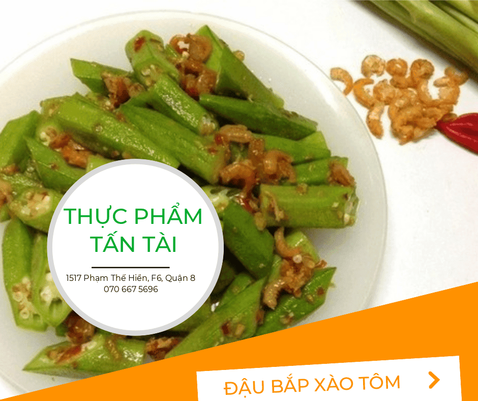 đậu bắp xào tôm