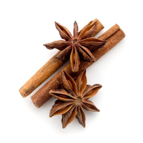 6056784 - star anis and cinnamon stick on white