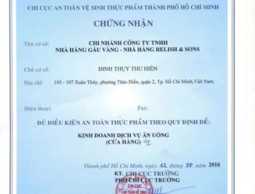 giấy phép vệ sinh an toàn thực phẩm