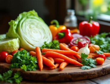 Nông sản tươi sống tại TPHCM trên nền gỗ
